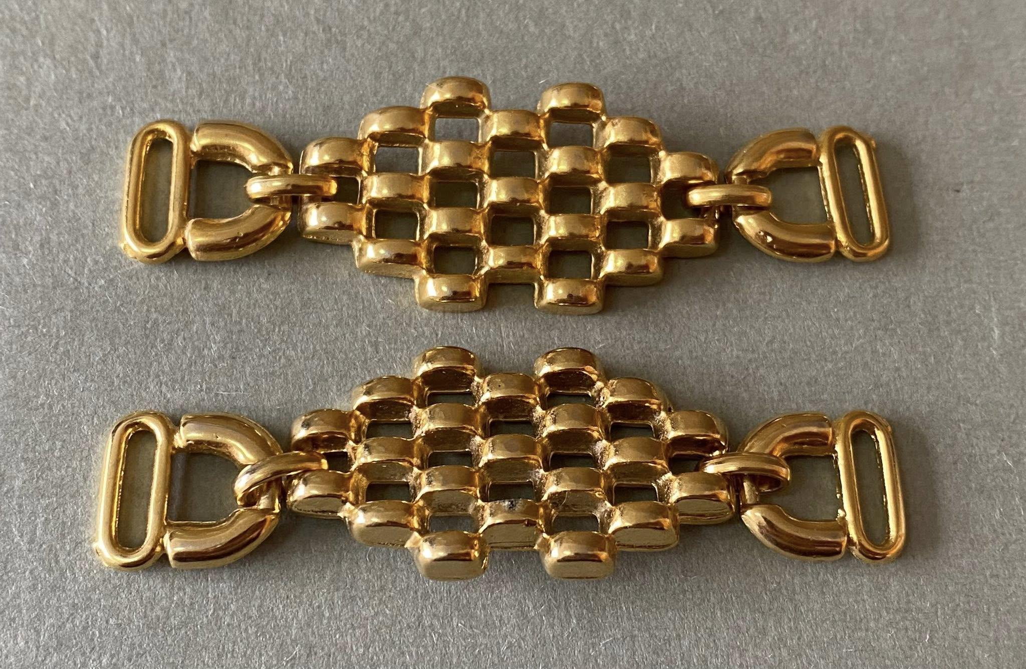 アクセサリー 001 Gold Bag Strap Connectors / Jacket Closure Hardware – Vintage