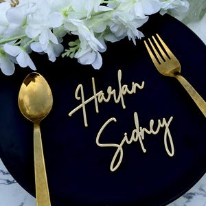 Gold Mirror place cards, Luxury Wedding Place Cards, Gold Mirror TAGS, Laser cut names, Acrylic Wedding place cards, Place Cards,