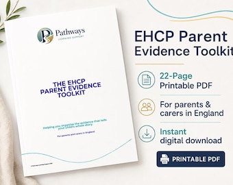 EHCP Parent Evidence Toolkit | 22-Page SEND Support Workbook (Digital Download)
