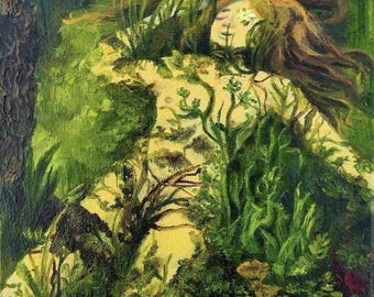 Finalmente un quadro per la casa • Dipinto ad olio su tela originale • Arte fantasiosa • Regalo per gli amanti della natura