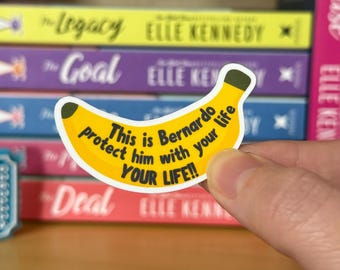 Banana Bernardo, adesivo fuori dal campus, adesivo per e-reader, Kindle, diario