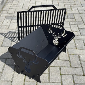Iron Deer Travel Grill: Compact Foldable BBQ, Camping Grill