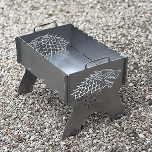 Travel Grill “Iron Wolf” – Compact, Durable, Stylish, Versatile Foldable Grill | Collapsible grill | Portable BBQ grill | Detachable grill