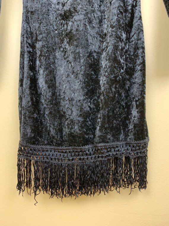 Vintage velvet fringe dress - image 5