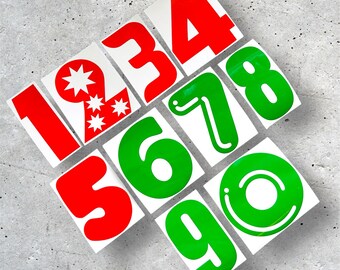 Customizable House Number Stickers: Weatherproof Vinyl Decals, Modern Home Decor