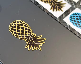 Upside Down Pineapple Sticker Set: Custom Color Vinyl Decals
