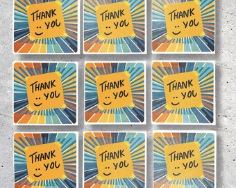 Thank you sticker set - smiley