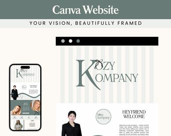 Canva Website Template: Professional Business Design (Digital Download)