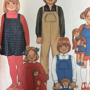 Childs size 2 pattern Jumper dress overalls McCalls 7299 Jumper Size 2 Fun Multiple pieces orig pattern factory folded pullover dress