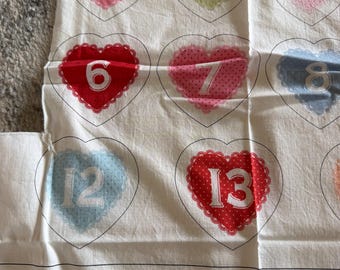 Love Letters Panel Valentines Love Letters postcard Hearts 100% Cotton Fabric Riley Blake