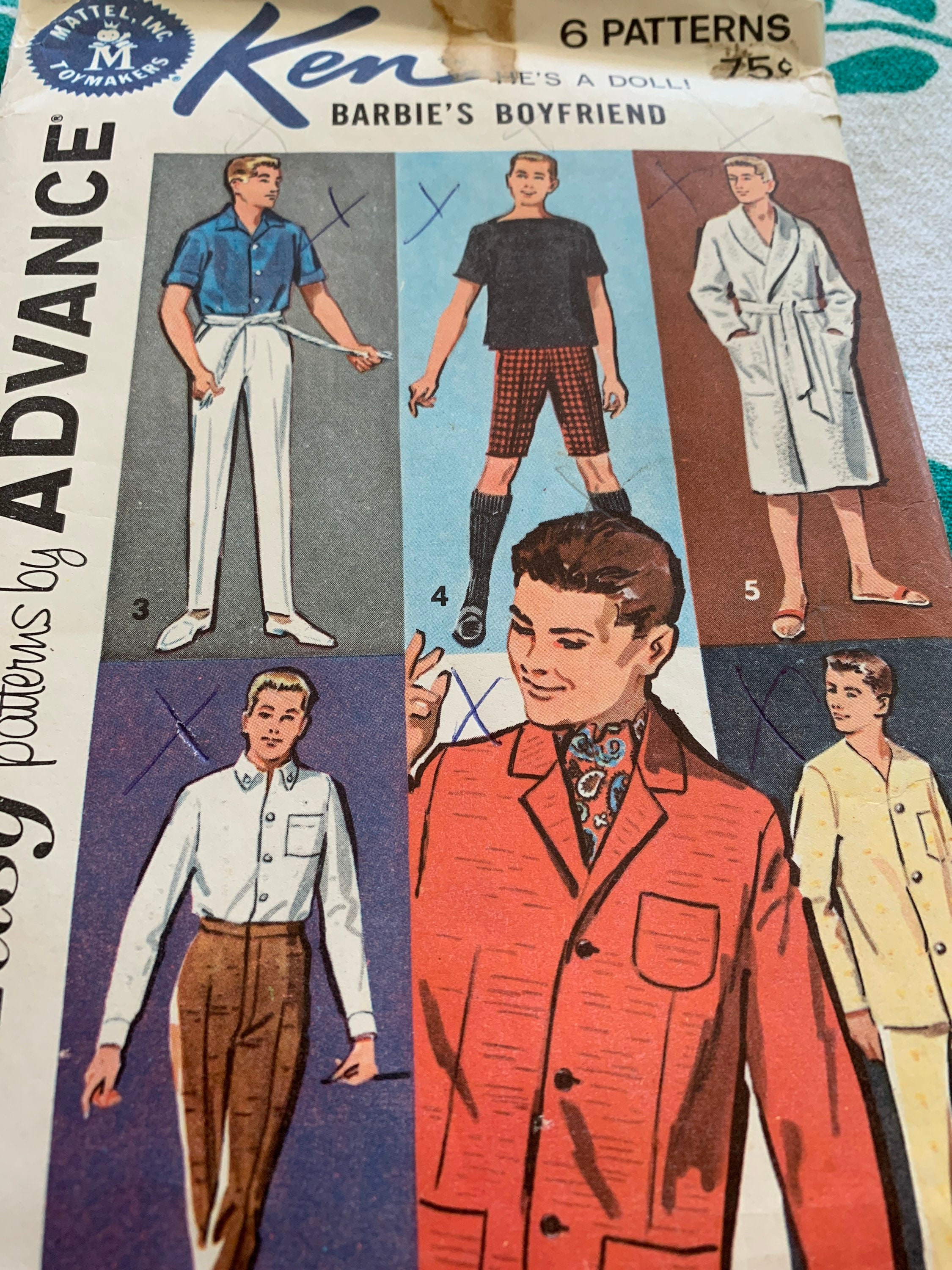 60s Pattern Advance No. 2899 Ken Barbies Boyfriend Mattel