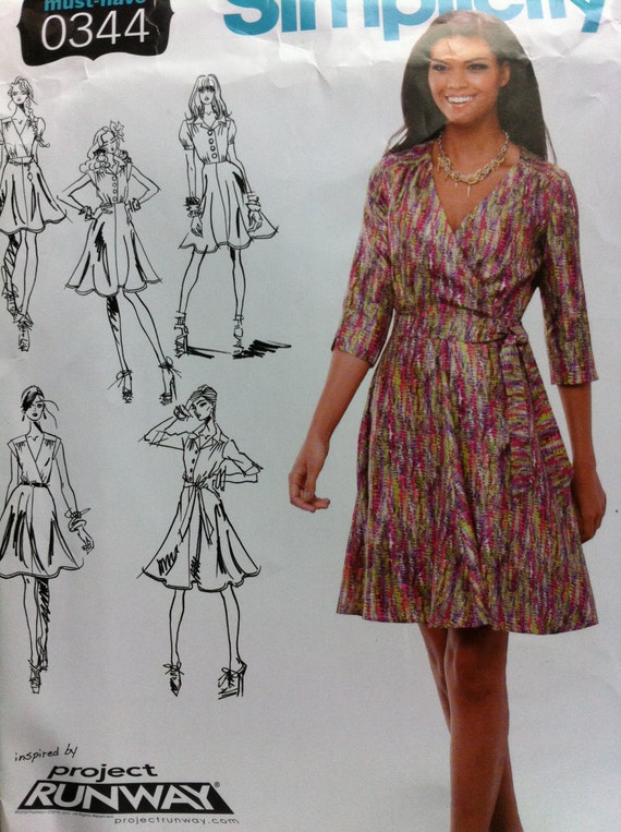 simplicity project runway dress patterns Simplicity Project Runway 0517 Dress w/Bodice Variations Misses' 4-12  Pattern UC