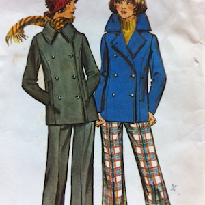 Vintage 70s Pants Pattern SIMPLICITY  No. 5253 Size 14 Waist 28 HIP 38 Vintage Pattern PANTS Only Jacket not included
