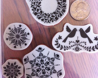 Stampin Up Clear Mount Rubber Stamp Set Northern Hearts Birds  Hearts Wreath Set of 5 Rubber Stamps Northern Hearts NEW