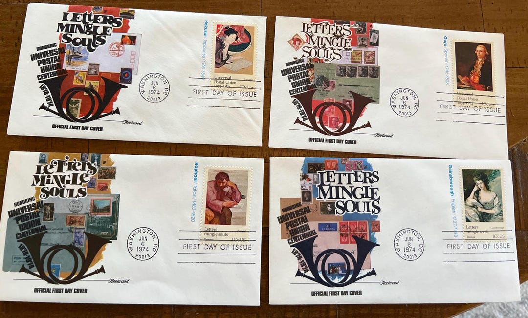 4 Letters Mingle Souls First Day Covers Postage Stamp Cover