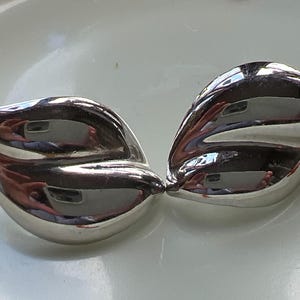 Napier Silver screw on Earrings  Vintage Jewelry Graphic Shape Less than 14 vintage Napier jewelry great shape back marked silver jewelry