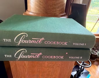 The Gourmet Cookbook Vols 1 and 2 Goirmet Magazine Vintage Classic Cookbooks 1968 hardcover