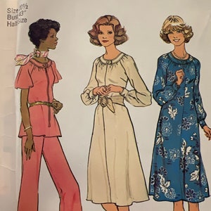 Simplicity 7148 Misses 20 1/2 dress pants tunic wide leg pant raglan sleeve top pant dress Original pattern 1975 style