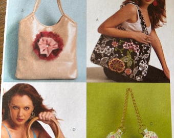 McCalls Fashion Accessories PURSES M5823 4 styles pocketbook purse bags tote FF uncut pattern 2009
