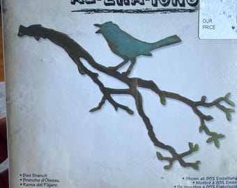 Tim Holtz Retired BIRD Branch Die Cut for Big Shot Big Kick Sizzix Vagabond #657833