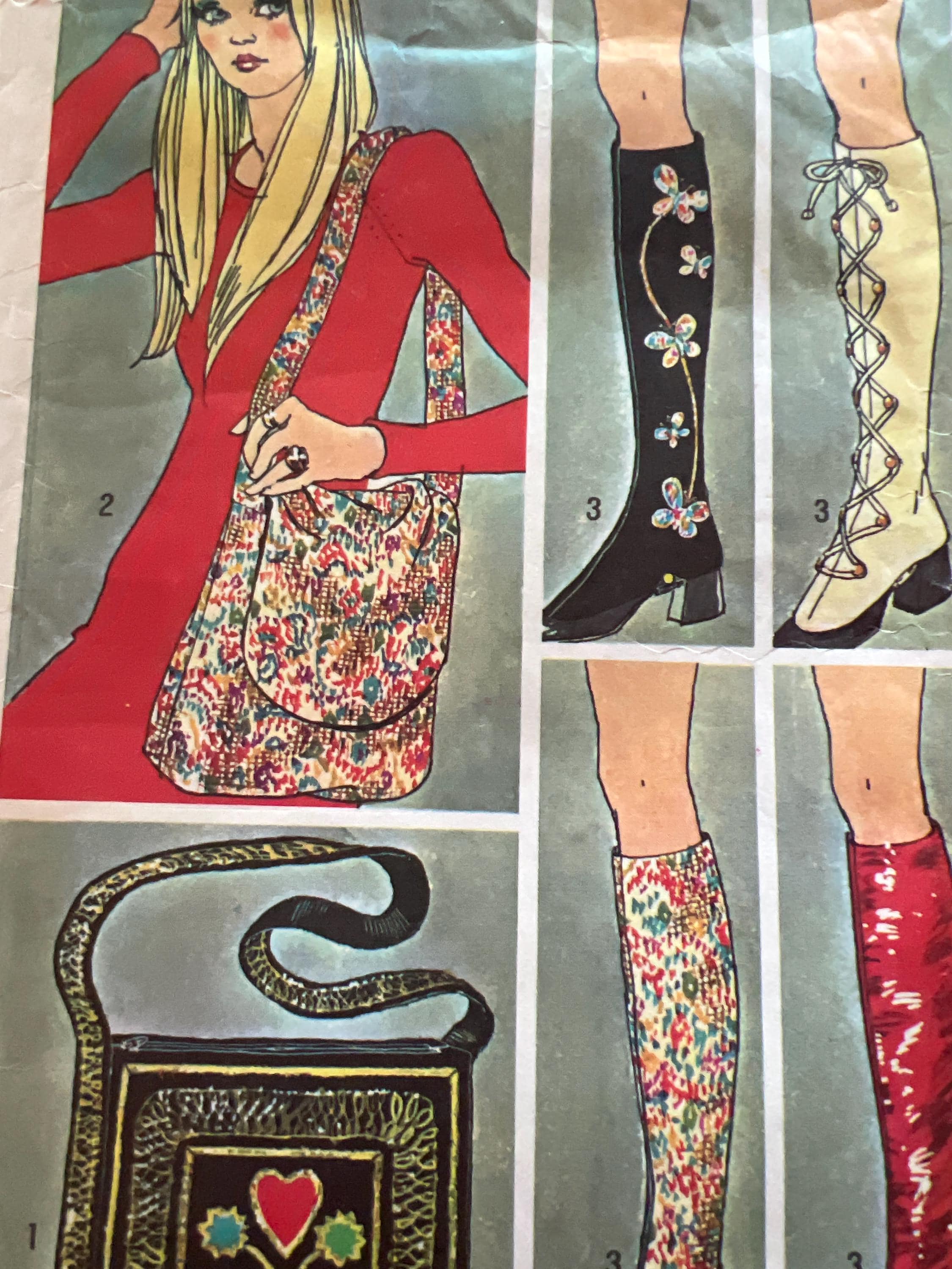 Spat Pattern Simplicity 9553 70 Style SPATS Two Bags Interesting Pattern Making ...