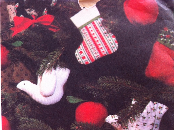 70s Pattern Christmas Holiday Pattern McCalls designed for AVON  70s vintage pattern SALE Stocking Ornament Wreath
