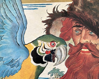 Sale Robinson Crusoe Vintage Book 1985 Vintage book by Daniel Defoe Illustrations French artist. Felix Lorioux Great Cover