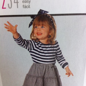Burda Pattern KIDS Size 3M 6M 9M 12M 18M Skirt and Shirt EASY Germany Eur sizes 62 to 86 Semi Fitted Skirt and Top Jersey Cottons Baby