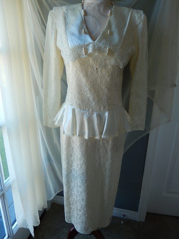 Gunne Sax Wedding Dress - Jessica McClintock Lace Wed… - Gem