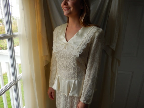 Gunne Sax Wedding Dress - Jessica McClintock Lace Wed… - Gem