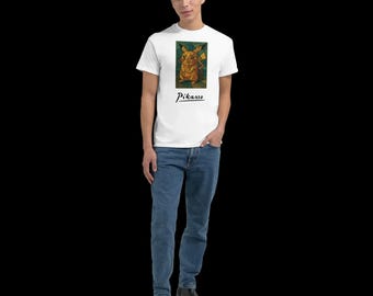 Pikaso T-Shirt: Picasso Style Art, Heavyweight Cotton Tee