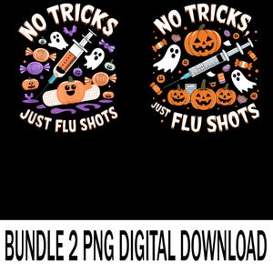 Flu Shots and Pumpkins PNG, Funny Halloween Nurse Sublimation Design, Healthcare Humor Clipart, Digital Download