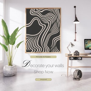 Modern Minimalist Art Print, Illustration, Wall Art, Modern Poster Print, Wall Decor, Digital Download. 5 x Large JPEG Files