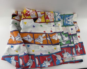 Vtg Looney Tunes Warner Bros Flat Sheet, Pillow Case Tweety Bugs Bunny 1993 Twin