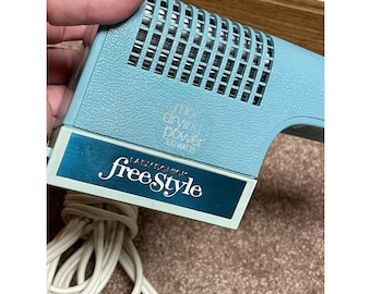 Lady Schick Freestyle Hair Dryer Hand Held Portable Collectable Blue