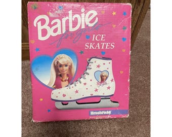 Barbie ice skates sz 10 y2k 1994 Double Bladed Girls Original Box ~RARE