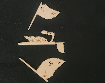 Antique (1950's) Bovine Bone Cocktail ~ Appetizer Picks