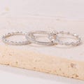 925 Sterling Silver Stackable Wedding Bands, 3 Pcs ring set, Dainty Crystal Ring, Bridal Jewelry\uff0cAnniversary Gift For Girlfriend or wife