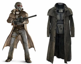 NCR-veteraan Ranger Duster Fallout: New Vegas-kostuum canvas jas - scherm authentiek kostuum