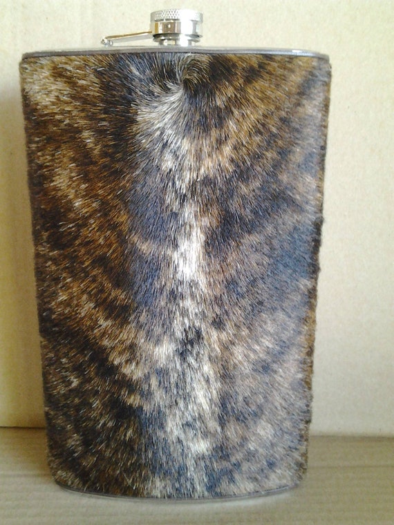 Large Leather or Hide Flask - image 8