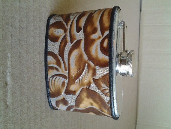 Large Leather or Hide Flask - image 4