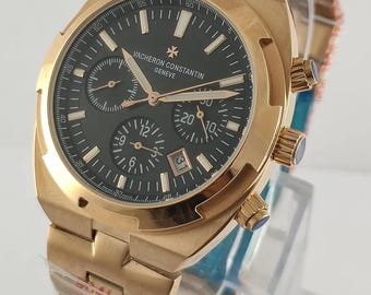 Vintage Vacheron Constantin Automatic Watch – Black Dial, Serviced, Luxury Swiss Men’s Wristwatch, Classic Dress Watch
