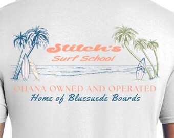 T-shirt graphique Stitch's Surf School - Ohana Owned