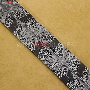 Hand Forged Damascus Steel Special Feather Pattern, Knife Making Billet, High Quality Damascus Billet Forging Craft Supplies For Blade smith