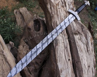 Handmade VIKING Sword Real Damascus Steel Sword Beautiful Sword, Gift for him, Groomsmen gift, Personalised Gift for Men's, Christmas Gift