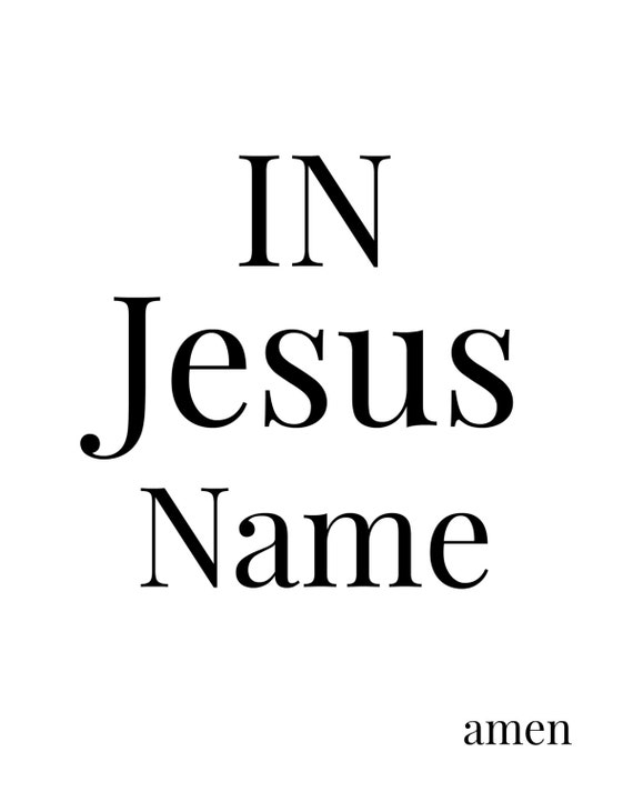 Digital print In Jesus name digital print printable art in Etsy