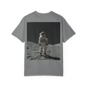 Astronaut Graphic T-Shirt, Space Lover Tee, Unisex Garment-Dyed Shirt, Cool Astronaut Top, Gift for Adventurers, Vintage Space T-shirt