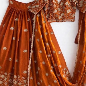 Rust Orange Lehenga Choli for Women Indian Wedding Wear Lehenga Choli ...