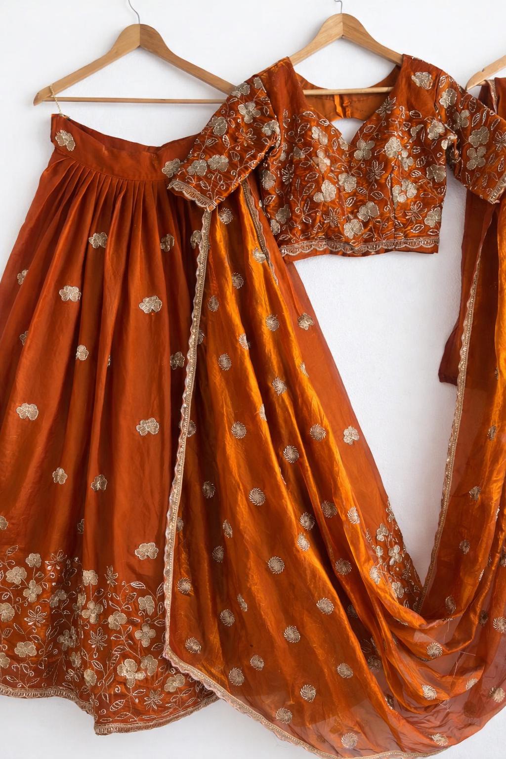 Rust Orange Lehenga Choli for Women Indian Wedding Wear Lehenga Choli ...