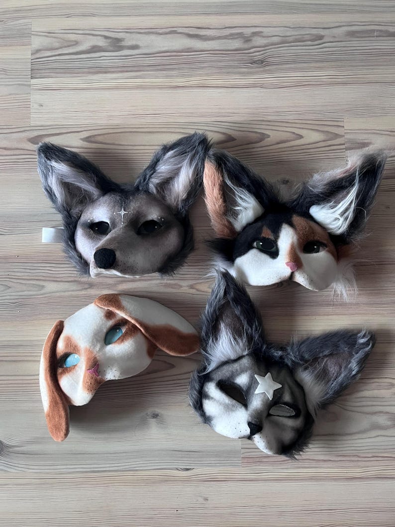 Realistic Lop Bunny Therian Mask: Handmade Therian Cosplay - Etsy